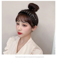 Serre-tête Perruque Multicolore Tressé pour Femmes, Décoration de Cheveux Artificiels, Accessoire pour Cheveux Filles