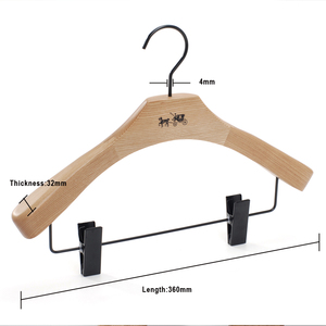 Ganci Neri per Appendiabiti in Legno di Lusso <span class=keywords><strong>Color</strong></span> Castagna con Logo - Product Image 2