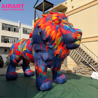 Estatuas Inflables de León, Peluche de León para Decoración de Fiestas y Escenarios, Globo de León Personalizable para Decoración de Parques al Aire Libre