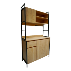 ארון עץ בסגנון מודרני עם רגליים מתכת ידידותי לסביבה אחסון & תצוגה מדף עבור סלון - Product Image 2