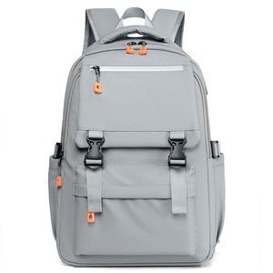 Sac à dos pour ordinateur portable 15 pouces, grande capacité, multicouche, résistant à l'usure, sac de voyage et de transport gris et noir - Product Image 5