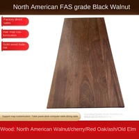 Personnalisation de table à manger moderne en bois massif de cerisier FAS noyer noir nord-américain