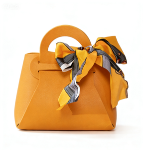 Luxury PU Leather <b>Wedding</b> Candy <b>Box</b> with Silk Scarf Bow Custom Portable <b>Gift</b> Pouch for Party Favors - Product Image 6