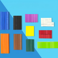 Bâtons de comptage Cuisenaire personnalisés en EVA, non toxiques, imprimés multicolores, lavables, pour l'apprentissage des mathématiques à l'école primaire