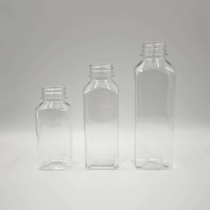 Yigao Bottiglia Quadrata in PET per Succhi 250ml 350ml 500ml, Contenitore Vuoto per Bevande con Tappo a Vite, Barattolo per Alimenti di Grado Alimentare - Product Image 4