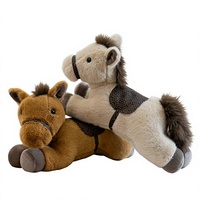 Mascotte de l'Année du Cheval, Peluche Animal de Dessin Animé, Rembourrage en Coton PP, Hauteur 31-50cm, Coussin en Peluche Mignon, Cadeaux en Gros
