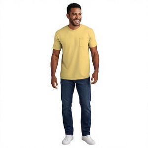 Camisetas de Hombre de Alta Calidad 100% Algodón, Diseño Sólido, Transpirables, Estilo Nuevo, Cuello Redondo, Impresión Personalizada y Logotipo Personalizado - Product Image 1