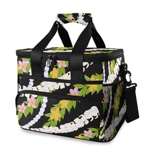 Hawaiian Bags Custom Puakenikeni <b>Lei</b> Waterproof Eco Friendly Large Capacity Portable Soft Picnic Insulated Cooler Lunch Bag - Product Image 1