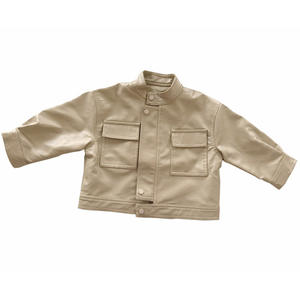 2025 primavera nuovo Blazer alla moda in stile coreano per bambini ragazzi <span class=keywords><strong>giacca</strong></span> da <span class=keywords><strong>moto</strong></span> e cappotto da ragazza in Denim e pelle sintetica alla moda da <span class=keywords><strong>bambino</strong></span> - Product Image 5