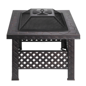 Brûleur à bois d'extérieur, foyer au charbon de bois, foyer en acier de grande taille, patio, jardin, feu de joie avec barbecue - Product Image 1