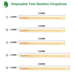 China Bambus runde Hisoa-Marken-Chopsticks entpacken Einweg-Zwillings-Chopsticks Sushi natürliche Chopsticks