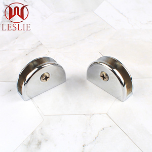 Phòng tắm phần cứng 6mm hợp kim kẽm Chrome nửa vòng kệ kính hỗ trợ kính lan can kẹp - Product Image 1