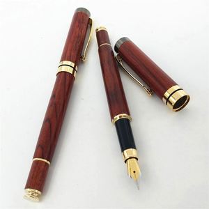 Luxury Rosewood Fountain Pen <b>Gift</b> <b>Set</b> for Students and Corporate Promotions - Custom Engraved Ink Refillable Pen - Product Image 4