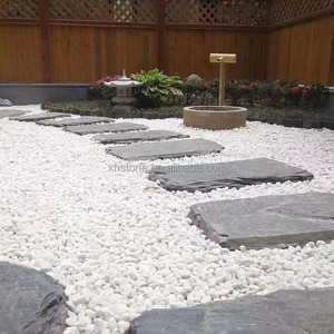 Super beau jardin extérieur pavage <span class=keywords><strong>Parterre</strong></span> décoration naturel neige blanc dégringolé galets poli pois gravier à vendre - Product Image 6