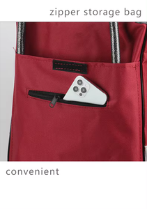 Vente en gros chariot de supermarché portable chariot à roulettes réutilisable étanche en plastique de caddie en carton métallique pliable - Product Image 2