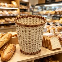 Kleurrijke handgemaakte ecovriendelijke geweven rotan baguette mand, broodhouder, waterdicht, voor keuken, eettafel, restaurant