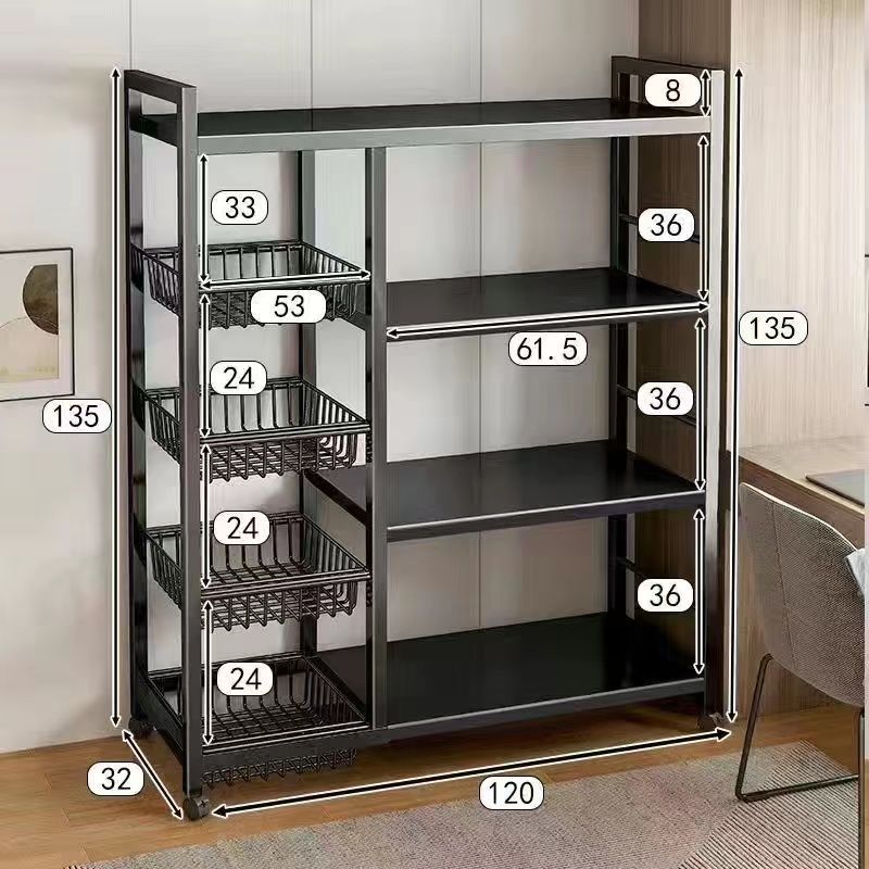 4 Layers+4 Baskets 120cm [120*32*135cm]