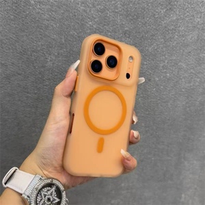 Funda Magnética para Teléfono en Color Caramelo para iPhone 17 Pro Max, Funda de Lujo Translúcida Mate para iPhone 11 - Product Image 1