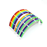 Angitu disesuaikan Premium ATX 24Pin MB, 1X4 + 4Pin, 2x8(6 + 2)Pin Rainbow PSU PC ekstensi kabel daya Kit- 20CM 30cm