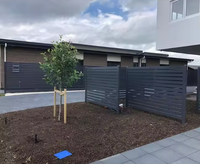 Pagar Aluminium Louver Gaya Australia Berkualitas Tinggi, Warna Abu-Abu Tua, Dekoratif untuk Taman, Pengaman, dan Pembatas Privasi
