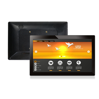 Android 11 10.1 Inci USB Wilress Monitor Sentuh Kapasitif Dudukan Dinding Tablet Hitam Industri