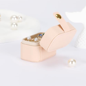 Boîte de rangement pour bijoux en cuir PU avec logo personnalisé, petite boîte à bijoux portable pour les voyages - Product Image 3