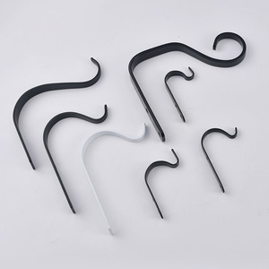 Minimalist Wrought Iron Wall Hooks S Shape Durable Clothes And <b>Basket</b> Hangers For Home Use - Product Image 1