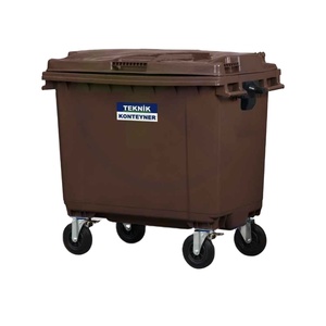 Contenedor de Basura de Plástico HDPE Marrón de 660L de Lujo, Venta Caliente de Fabricante Turco, Producto de Alta Calidad - Product Image 1