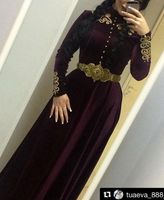 Caftan traditionnel musulman, avec perles en pierre, pour le travail à la main, de style marocain, magnifique vêtement