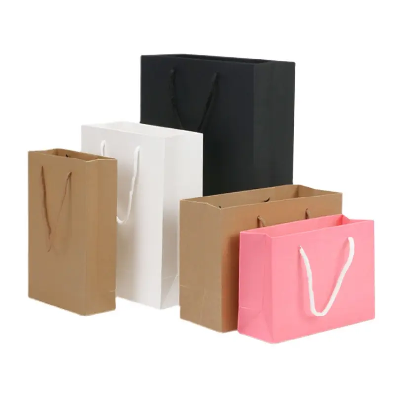 Empresa Personalizable Tienda de ropa Bolso Logotipo Impreso Bolsa de regalo Caja de papel cosmético y embalaje publicitario