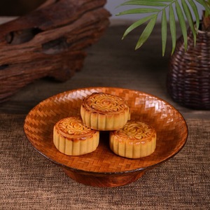Hand Woven Bamboo Fruit <b>Basket</b> Round Desktop Storage <b>Tray</b> For Fruits Tea Dessert Guizhou Origin DG15 - Product Image 4