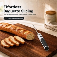Nouveau couteau de cuisine électrique sans fil, en acier inoxydable, Rechargeable, automatique, coupe-pain électrique