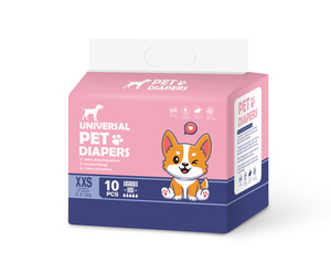 Pañales <span class=keywords><strong>para</strong></span> Mascotas al por Mayor, en Paquetes con Diseño de Dibujos Animados, Ligeros, Transpirables, a Prueba de Fugas, de Alta Absorción, <span class=keywords><strong>para</strong></span> Perros Machos y Hembras - Product Image 2
