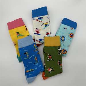 Chaussettes de sport pour hommes en coton 100% en gros à bas prix, logo personnalisé, football, <span class=keywords><strong>ski</strong></span>, yoga, surf, natation, chaussettes de sport mignonnes pour homme - Product Image 6