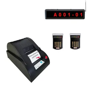 便宜的专业无线LED LCD显示按钮票分配器队列打印机，诊所队列号码呼叫系统