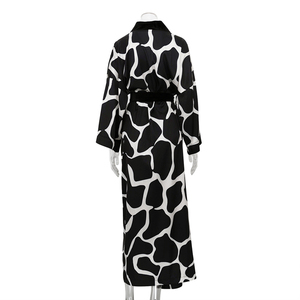 Imprimé Mode Longues Robes <span class=keywords><strong>Tendance</strong></span> Dames Chic Satin Longue Sexs Robes Femmes De Nuit <span class=keywords><strong>Robe</strong></span> Dame Élégant Pour Femme - Product Image 5