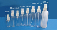 Vide en gros 30ml 60ml 100ml pour PET flacon pulvérisateur à brume fine spray pour les cheveux parfum cosmétiques tampon or sérigraphie personnalisée