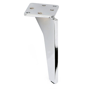 Gambe speciali in metallo a tre pezzi h135 cromate, altezza totale 134 mm. - Product Image 1