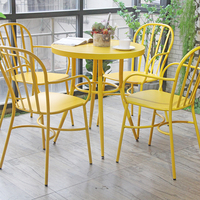 Chaises de table à manger en aluminium 4 places et chaises pour l'extérieur