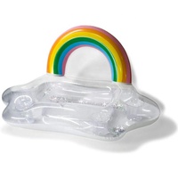 Bar flottant gonflable pour fêtes estivales en intérieur et en extérieur, avec bacs de service pour salades et glaces