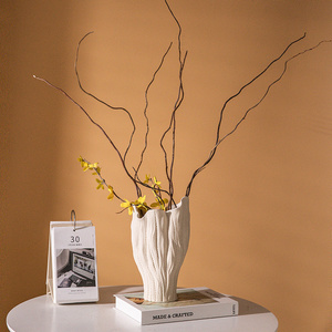 Vase en céramique créatif nordique pour branches <span class=keywords><strong>séchées</strong></span>, motif abstrait noir et blanc, décoration minimaliste pour la maison - Product Image 1