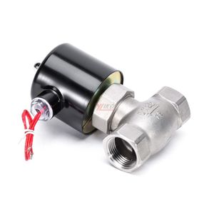 YOULI ZQDF из нержавеющей стали 304 316 латунный паровой высокотемпературный AC220V DC24V газовый прямой резьбовой электромагнитный клапан - Product Image 2