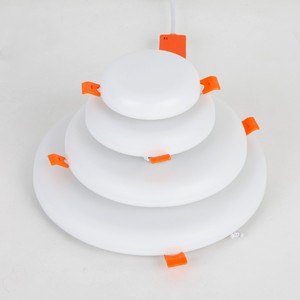 Luz de techo redonda empotrada, Panel de luz Led sin marco, cuadrado, tamaño de agujero recortado - Product Image 2