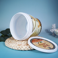 Prix d'usine – Seau en plastique PP de qualité alimentaire 1 kg/32 oz/1000 ml/1 L avec couvercle inviolable, poignée et logo personnalisé – Écologique et brillant