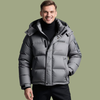 Veste d'hiver matelassée haut de gamme pour homme, imperméable, style bomber, avec fermeture éclair, pour la chasse et les activités de plein air, parka chaude