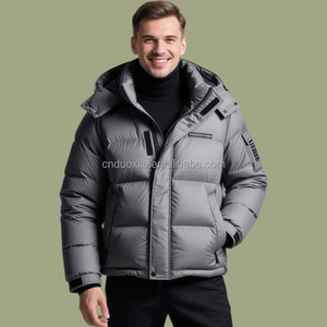 בחוץ למטה ז 'קט פופר תנועה גבוהה בחורף ציד zip עד harity bummed גברים מרופד לשמור על פרווה חמה - Product Image 2