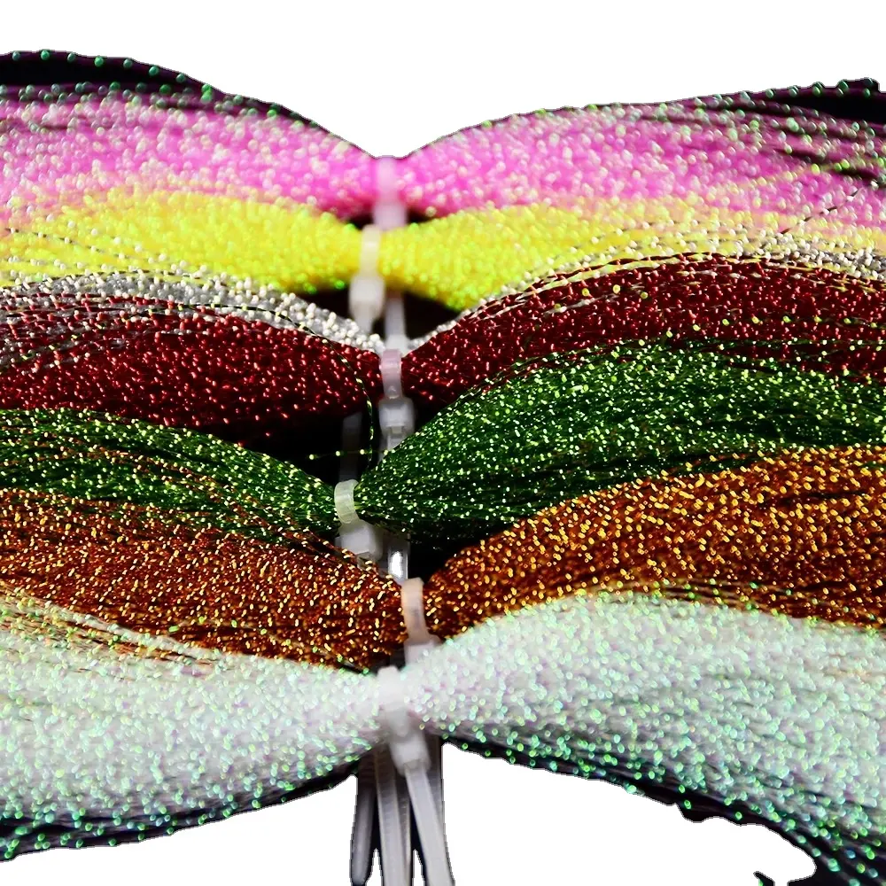 Fly Tying Materials Flashabou Tinsel Assorted Flat Glittering Crystal Flash Tinsel Fly Fishing Herl Baits Tying Material