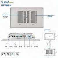 Monitor Táctil de Marco Abierto Sharerdp Factory de 21.5 Pulgadas J6412 J1900 IP65, Panel Industrial Interactivo Capacitivo, PC Todo en Uno