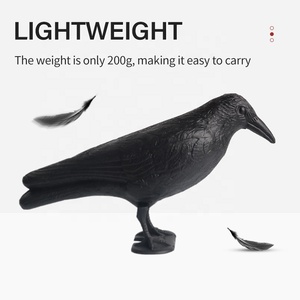 Simulación de cuervo 3D para tiro con arco, señuelo de entrenamiento de caza, disuasor de aves de PE, decoración de jardín, accesorios de tiro con arco - Product Image 4