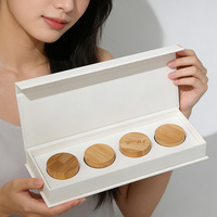 Crème Visage Lip Mud 5g Pot en Verre Couvercle en Bambou Coffret Magnétique Soin de la Peau Personnalisable Couleur Logo Commande en Gros Fournisseur